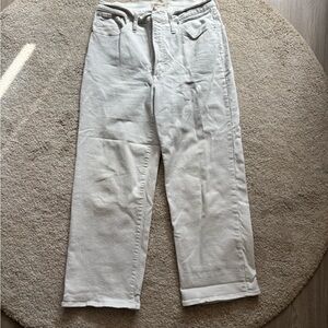 Madewell High-Waist perfect vintage cropped Straight Leg White Jeans